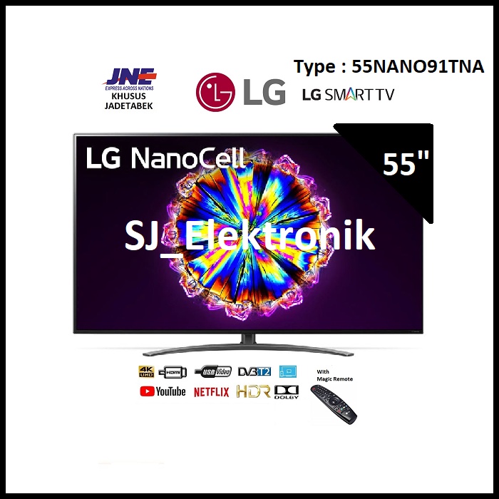 LED TV LG 55 Inch 55NANO91TNA - 55NANO91 NanoCell Real 4K Smart UHDTV