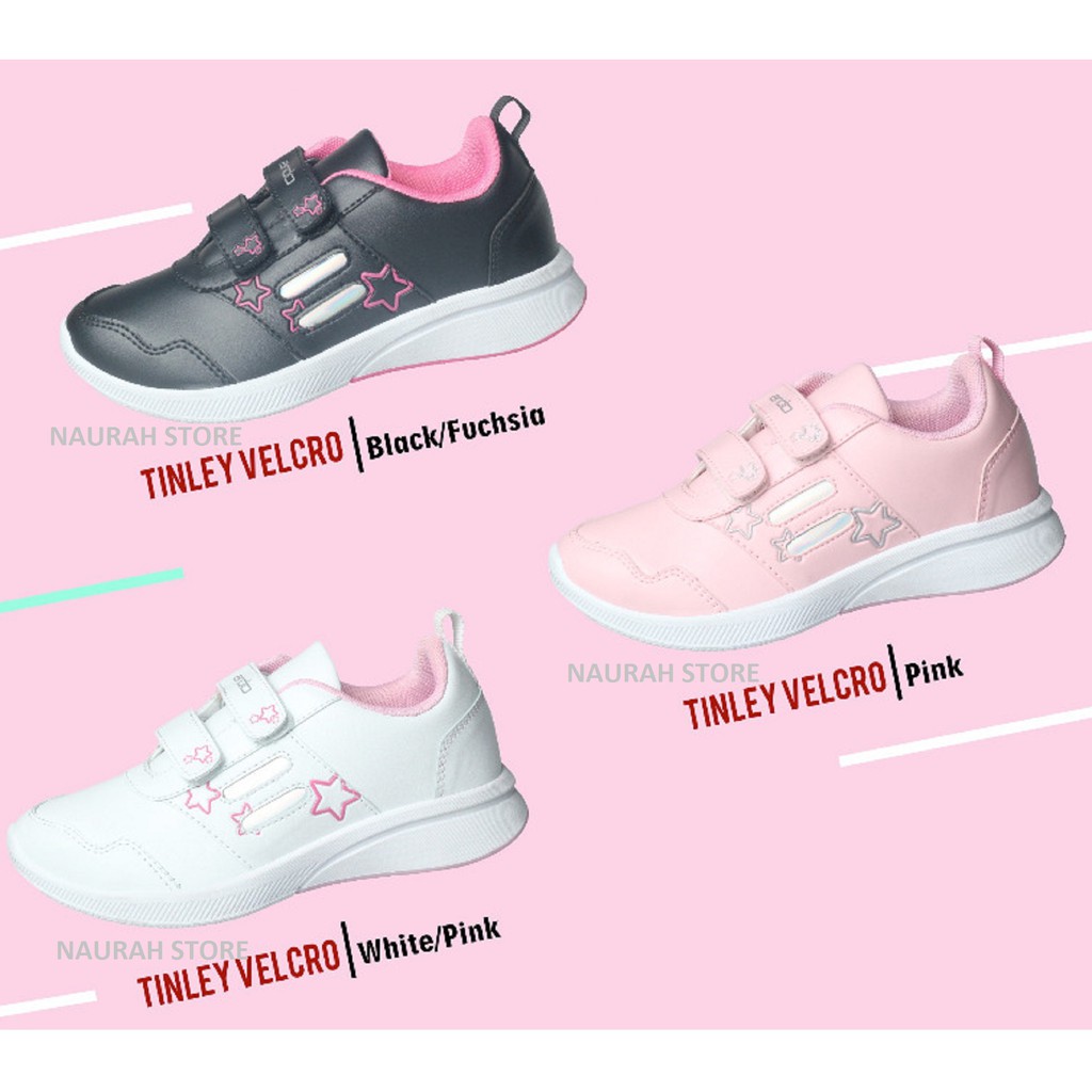 SEPATU ANAK ANDO TINLEY &amp; LILY FLY VELCRO KARAKTER ORIGINAL PEREKAT KUALITAS IMPORT SEKOLAH TK SD