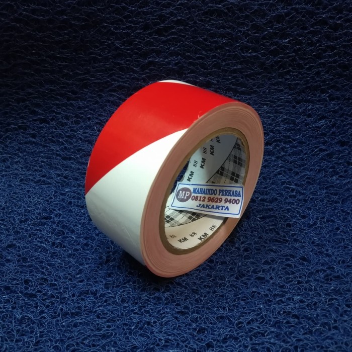 

Gilaa!!! Lakban Lantai - Floor Marking Baricade Tape - Merah/Putih 2" X 33M Bergaransi