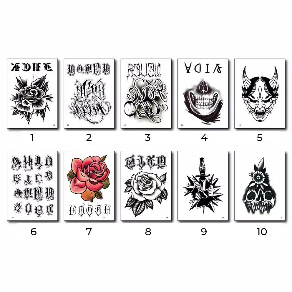 BTT-T-2/ tattoo Temporary ukuran 11x8cm / tato temporer / tato / tato sementara-1