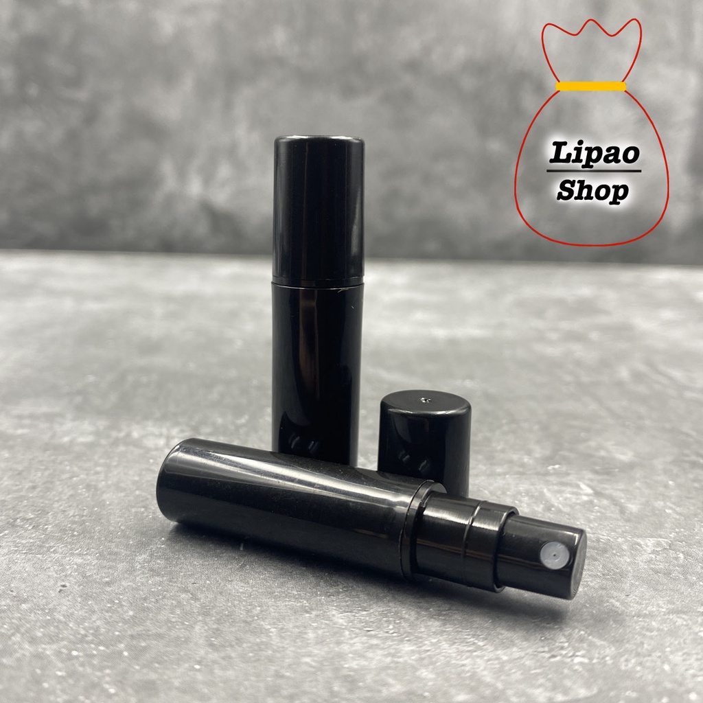 Botol Parfum Spray Plastik HITAM 2ml Vial Press Pen Mini Travel Sample Plastik Hitam