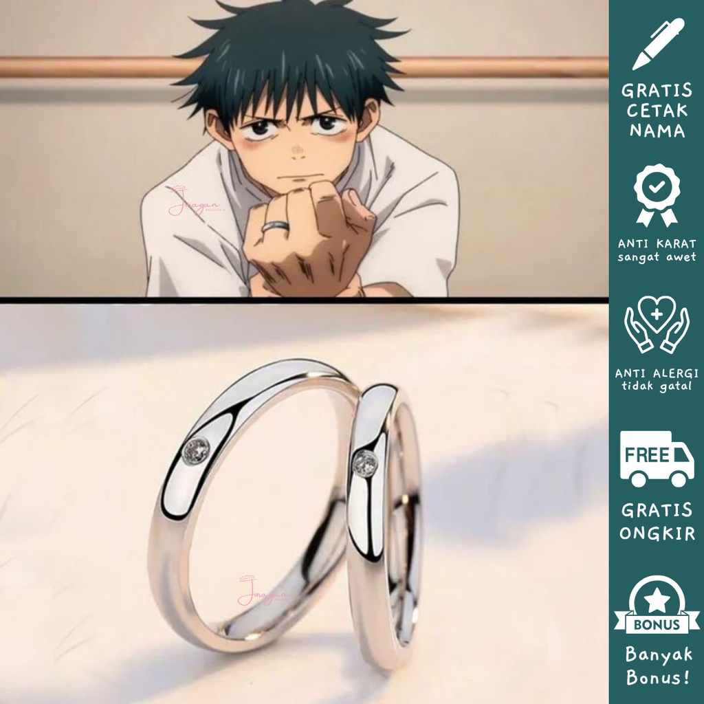 GRATIS CETAK NAMA Cincin Yuta Okkotsu Jujutsu Kaisen Titanium M36