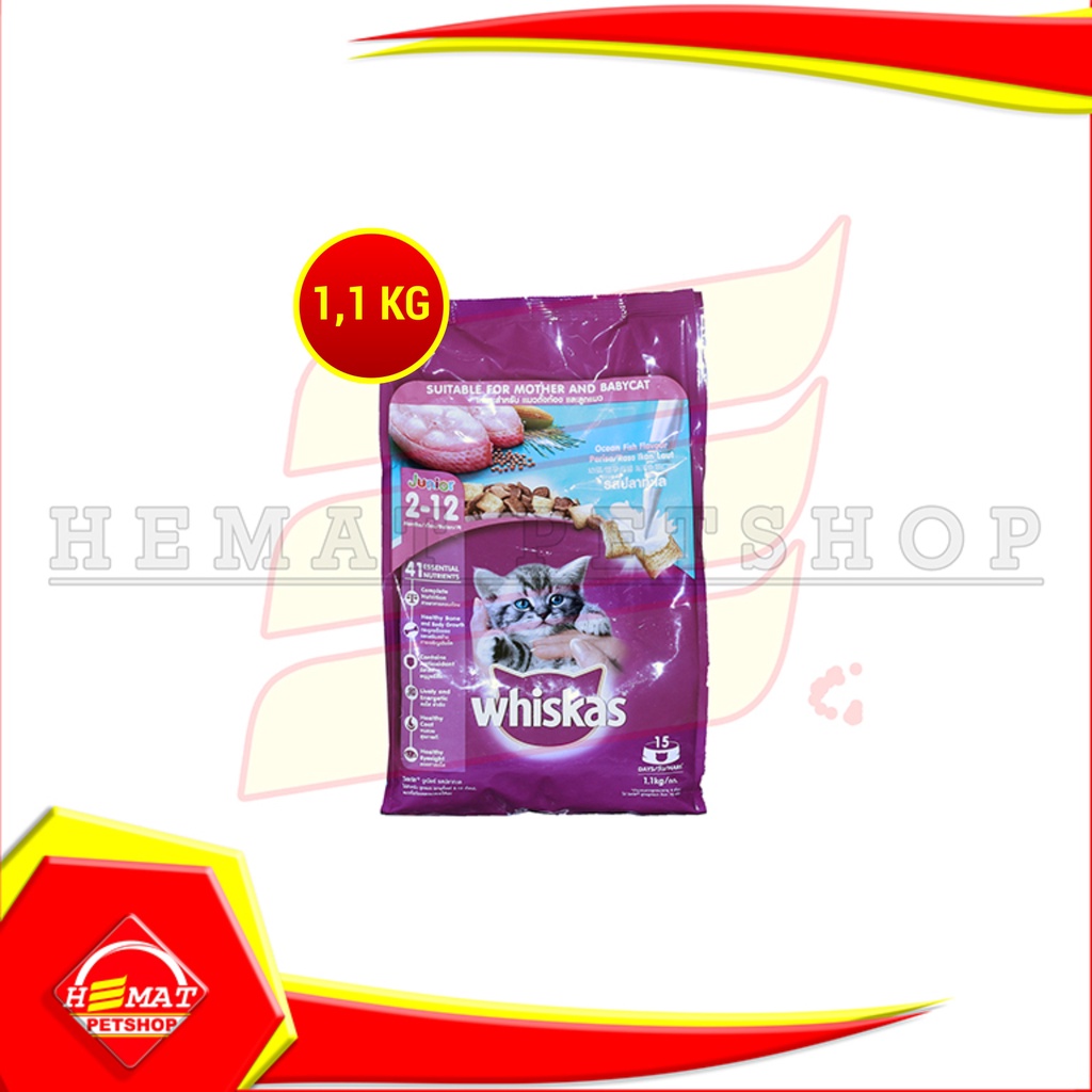 Makanan Kucing Whiskas 1.2kg All Varian