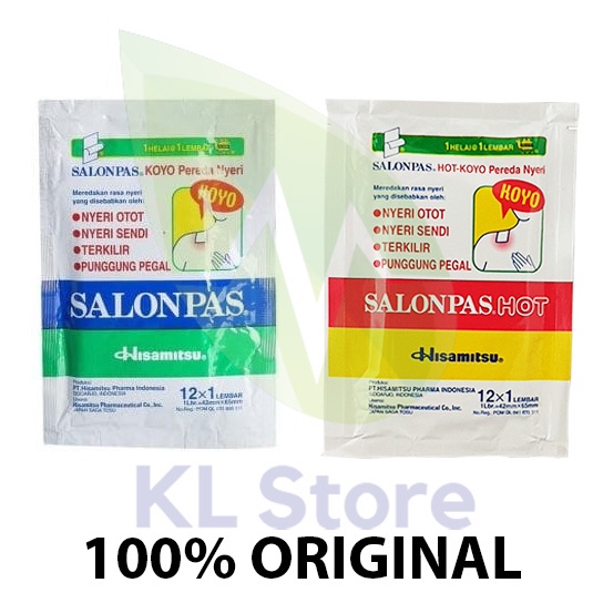 Jual Salonpas Koyo Hisamitsu 12 X 1 Lembar Biru And Merah Nyeri Otot