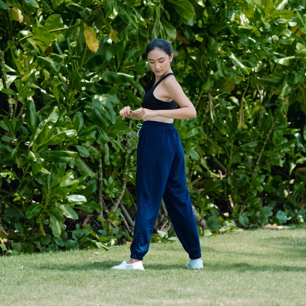 DONSON Sportswear Joger Wanita Untuk Kasual Atau Celana Training Panjang Trackpants Comfort Polyester Navy