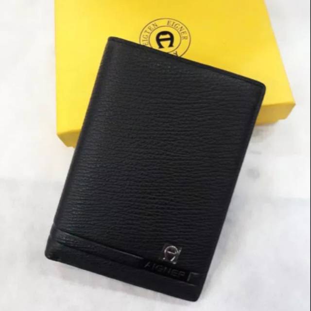 DOMPET PRIA LIPAT  KULIT ASLI MEREK AIGNER