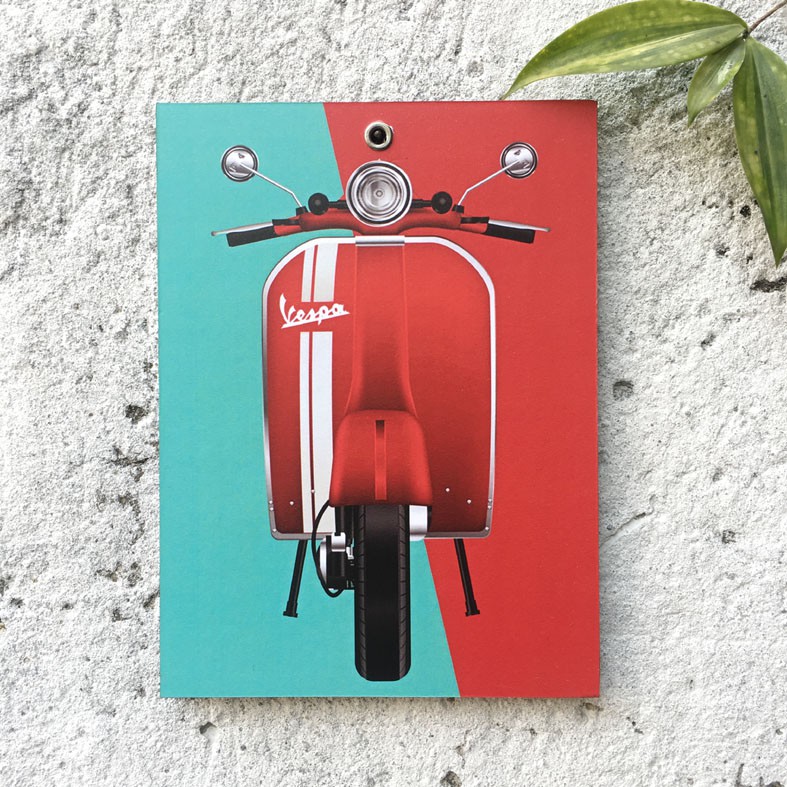 Hiasan Dinding Walldecor Poster Dekorasi Rumah Retro Vintage Vespa Scooter BIN029