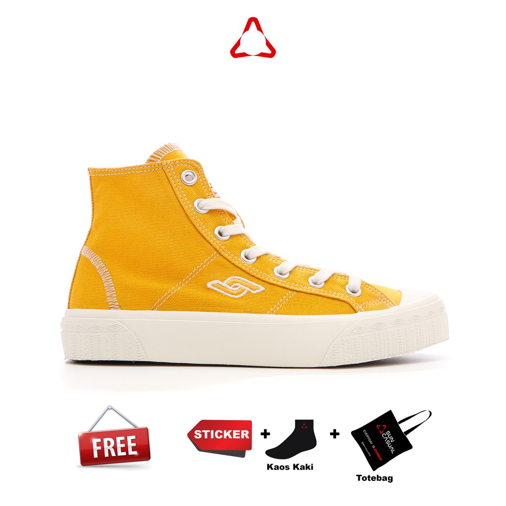 Sun Casual - Sepatu -  Basic High Canvas Yellow