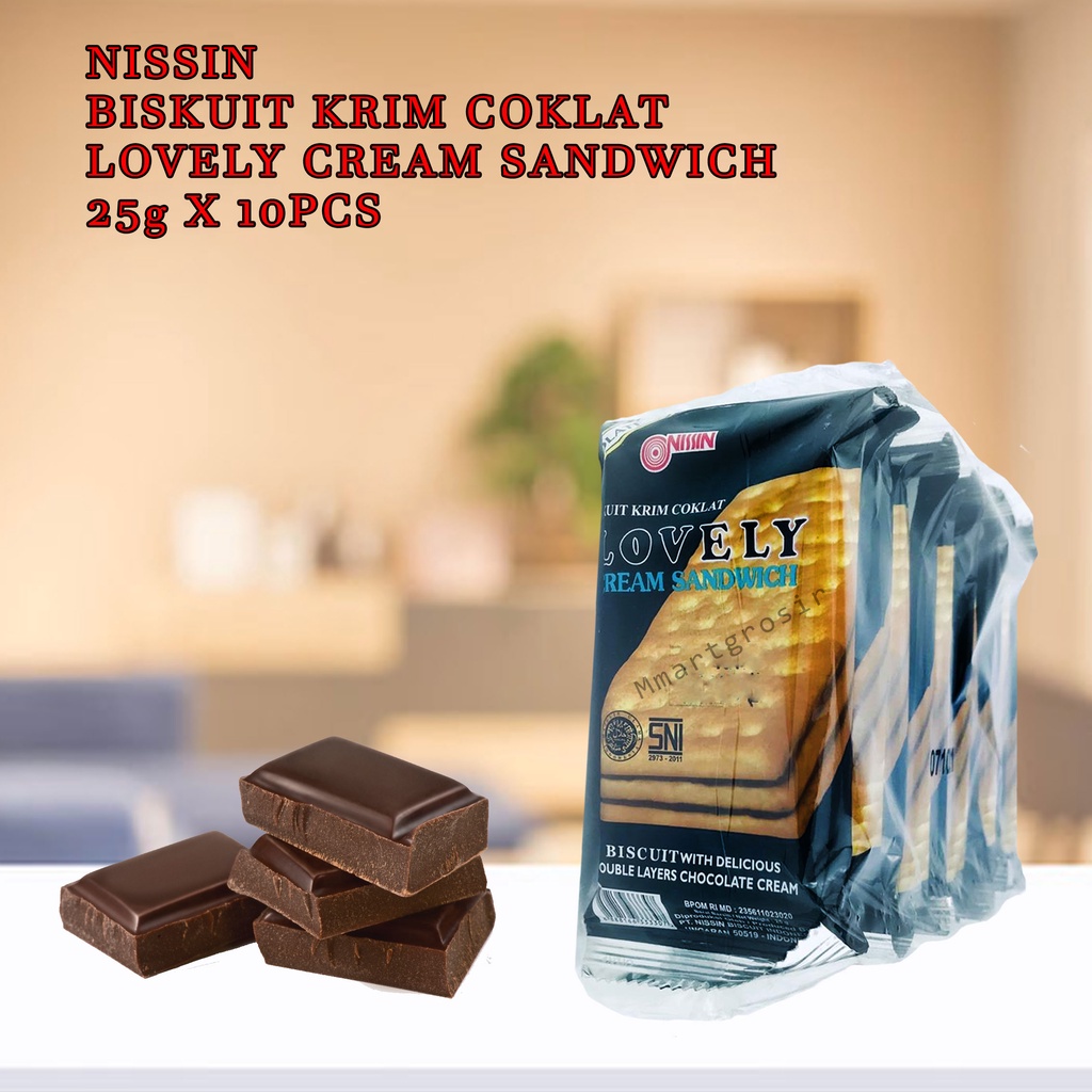 

NISSIN BISKUIT KRIM COKLAT LOVELY CREAM SANDWICH 25gX 10PCS