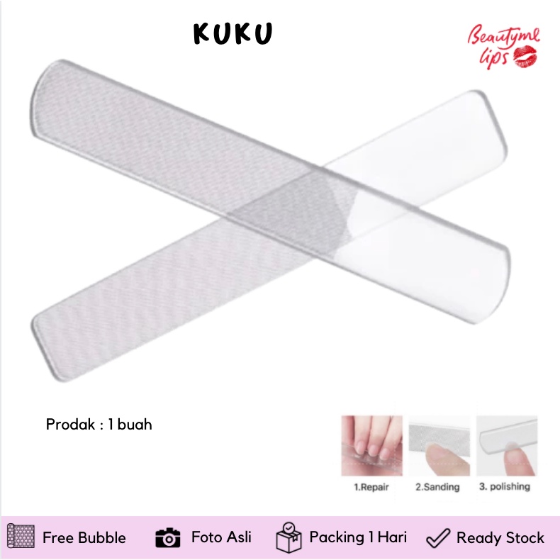 Kikir Kuku Glass Nail File Untuk Manicure Pedicure / Nail Art Kikir Kuku Portable READY