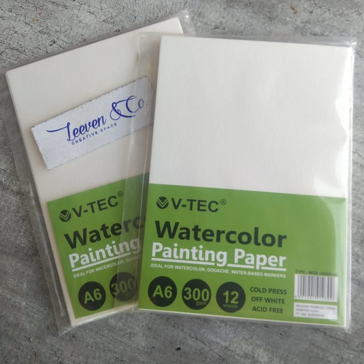 

V-TEC WATERCOLOR PAPER A6 300GSM/COLD PRESS