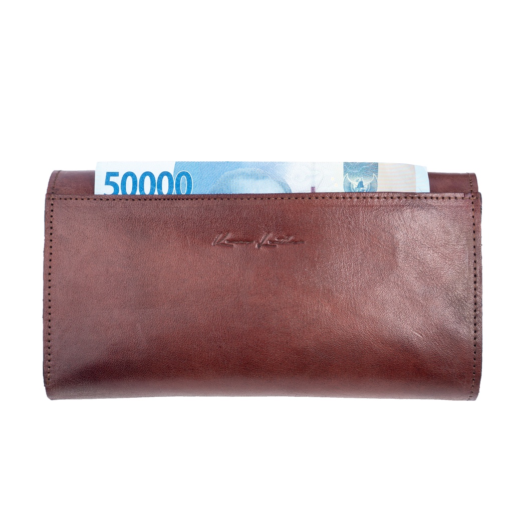 Kenes Leather Dompet Panjang Wanita Kulit Asli ENVELOPE Nabati - Free Gravir Nama