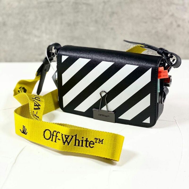 

Off white binder clip camera flap bag