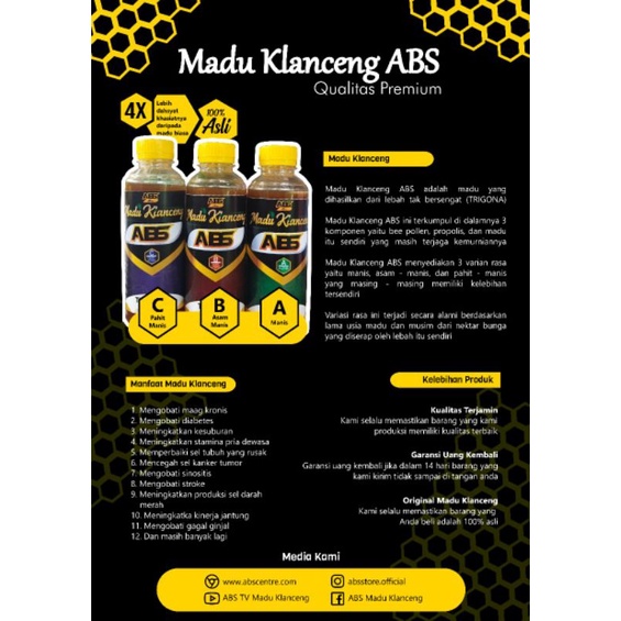 Jual MADU KLANCENG ABS / Madu TRIGONA Asli | Shopee Indonesia