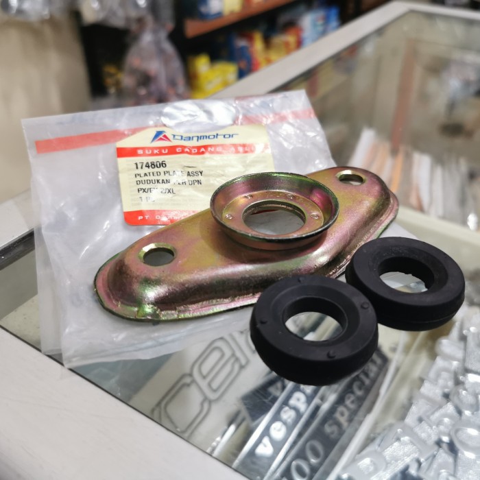 Karet set Bracket dudukan shock depan Vespa PX PXE Spartan Excel DM