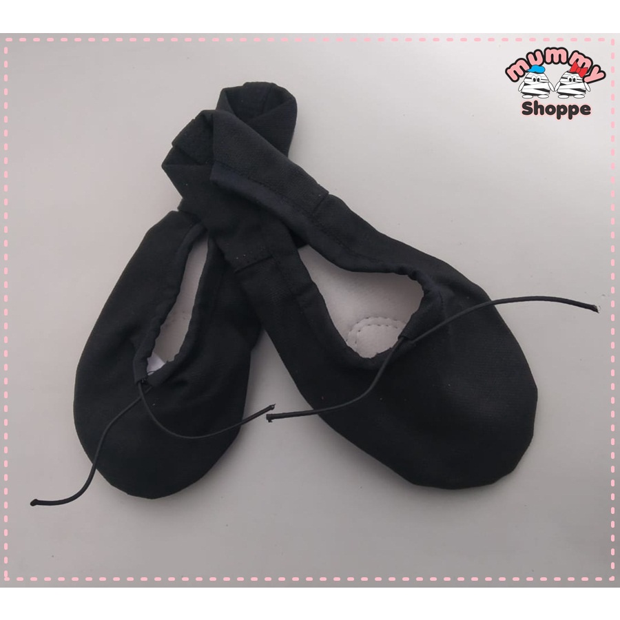 sepatu balet anak warna HITAM / sepatu yoga menari ballerina shoes