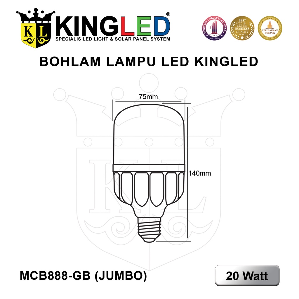 KINGLED Lampu Bola LED Capsule JUMBO 5 Watt / 10 Watt / 20 Watt