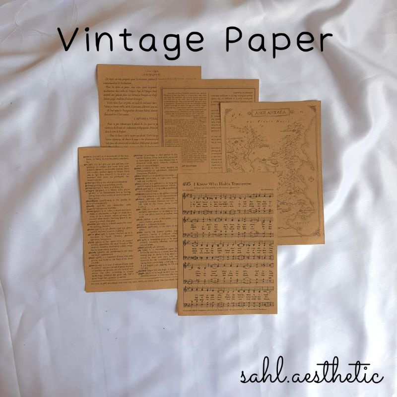 VINTAGE PAPER/ KERTAS CRAFT/ KERTAS SAMSON/ AKSESORIS FOTO/ KERTAS JADUL/ KERTAS AESTHETIC/  KERTAS COKLAT