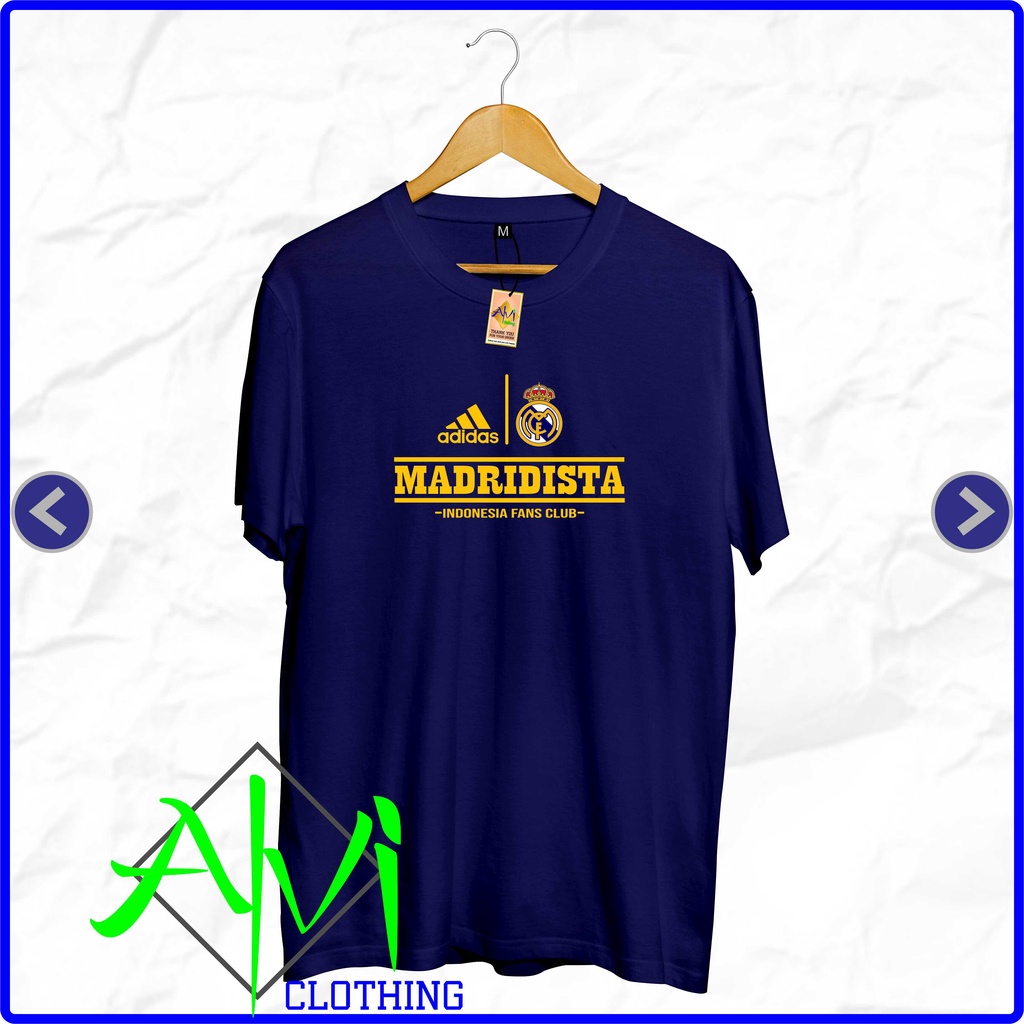 KAOS DISTRO REAL MADRID / madridista / indonesia fans club kece champion 14 alvi store liga cotton c