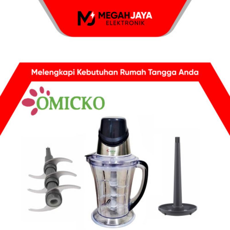 FOOD CHOPPER OMICKO OM-829 Penggiling Daging Bumbu Kapasitas 2 liter