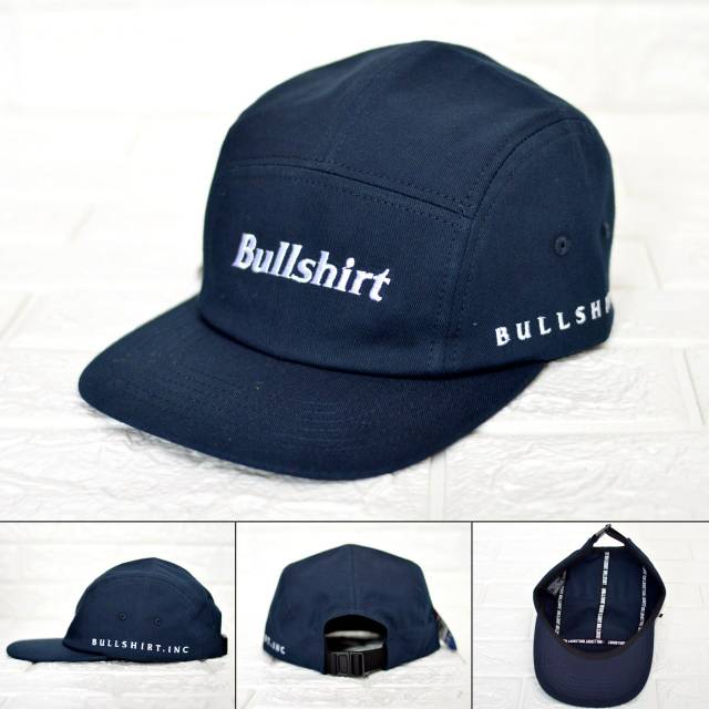 Topi pria Five Panel Hat Original Lokal Brand Bullshirt