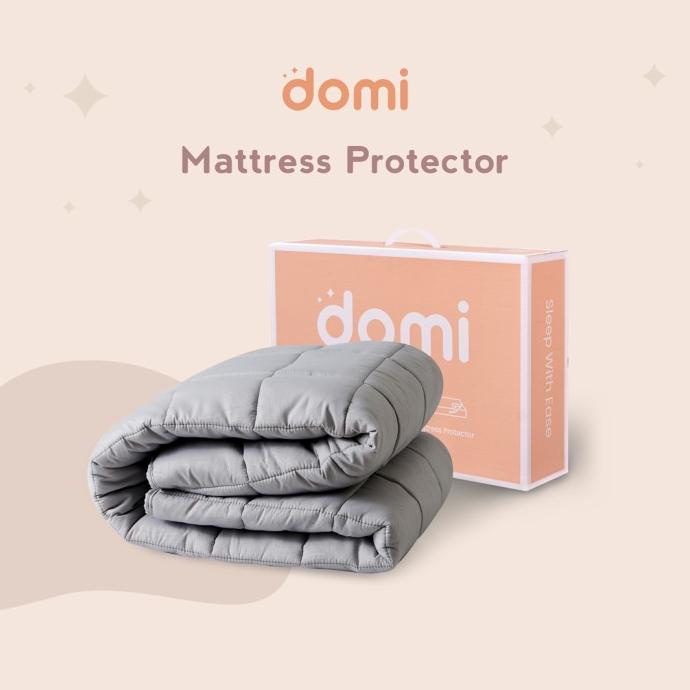 [CUSTOM BED] Domi Mattress Protector Grey / Pelindung Kasur Matras