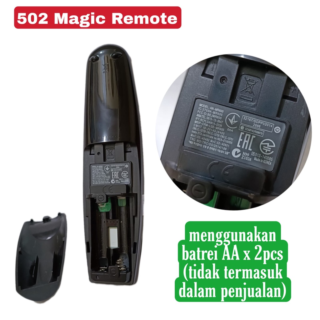 Remote LG Magic TV Smart TV 3D MR-600 Ada Voice 502