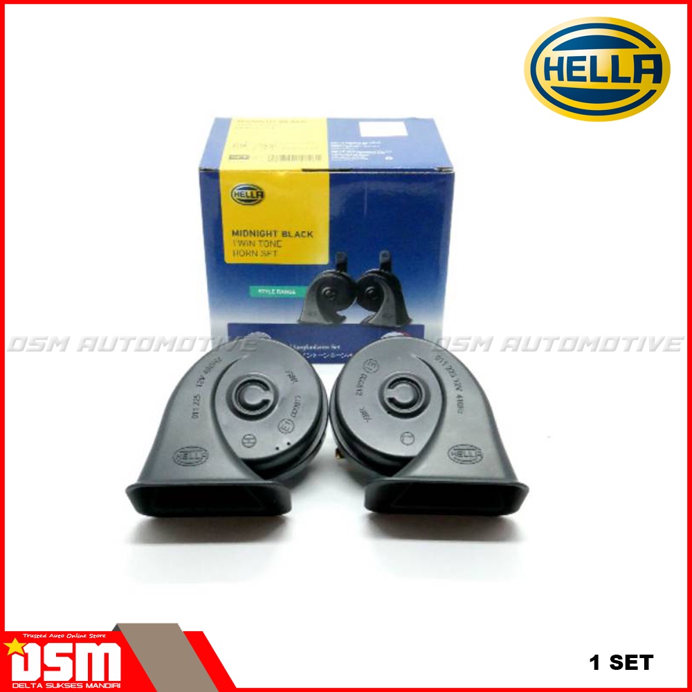 HELLA Midnight Black Horn Twin Tone / Klakson Keong Mobil motor