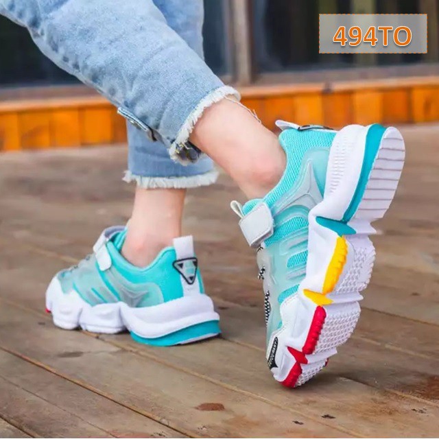 Sepatu Anak Sneakers Crosby Velcro Fashion Korea Cewek Cowok (494)