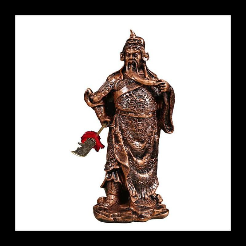 PROMO PAJANGAN PATUNG RESIN GUAN GONG KUAN KONG STYLE PERUNGGU 38CM PO2 DEKORASI MURAH TERUPDATE AL8