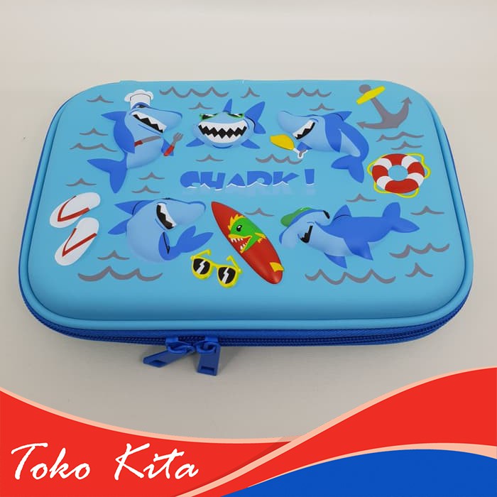 

Kotak pensil dan alat tulis Smiggle Shark 3D Waterproof