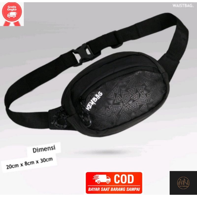 FLASH SALE Keybags Waist Bag Pria All Size Tas Selempang Cowok Distro Waistbag Cowo Import Tas Bahu 