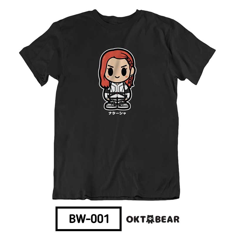 Kaos Chibi Black Widow