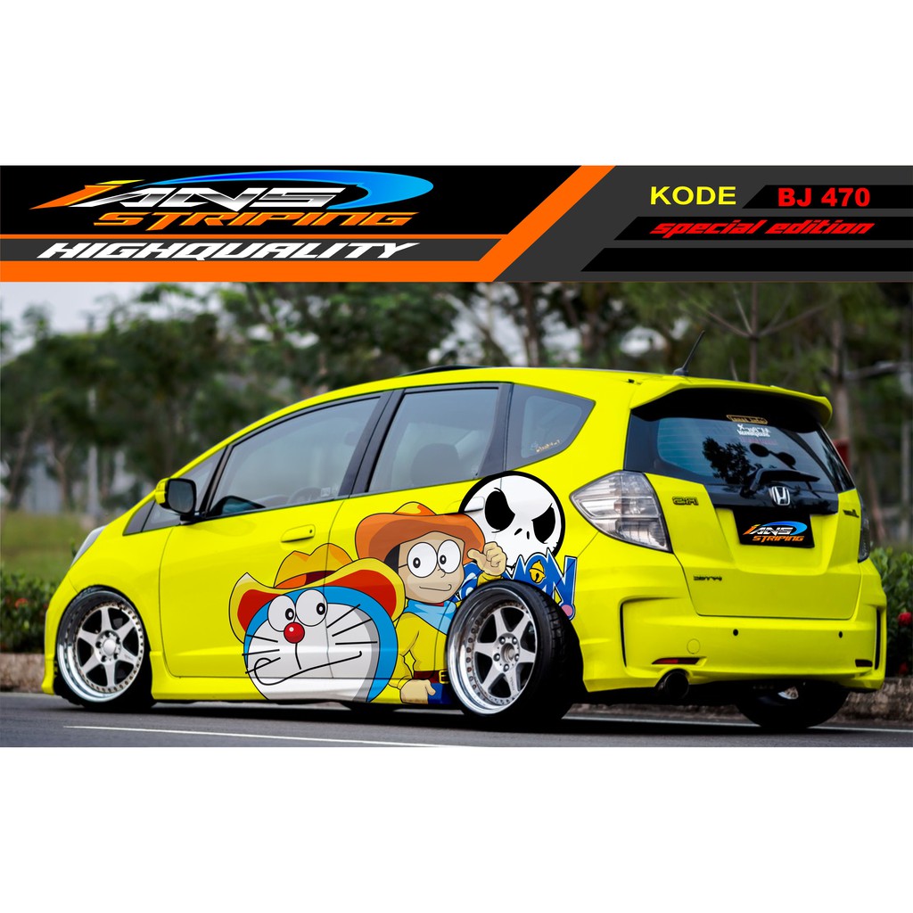 STICKER MOBIL JAZZ, JES ,AGYA, BRIO, SIGRA, YARIS / DECAL STICKER MOBIL DORAEMON / STIKER DORAEMON