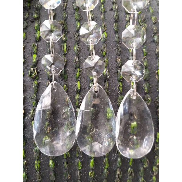 Aksesori Lampu Hias Gantung / Bandul Kristal bentuk Oval /Bandul Kristal bentuk liontin / Bandul Kri