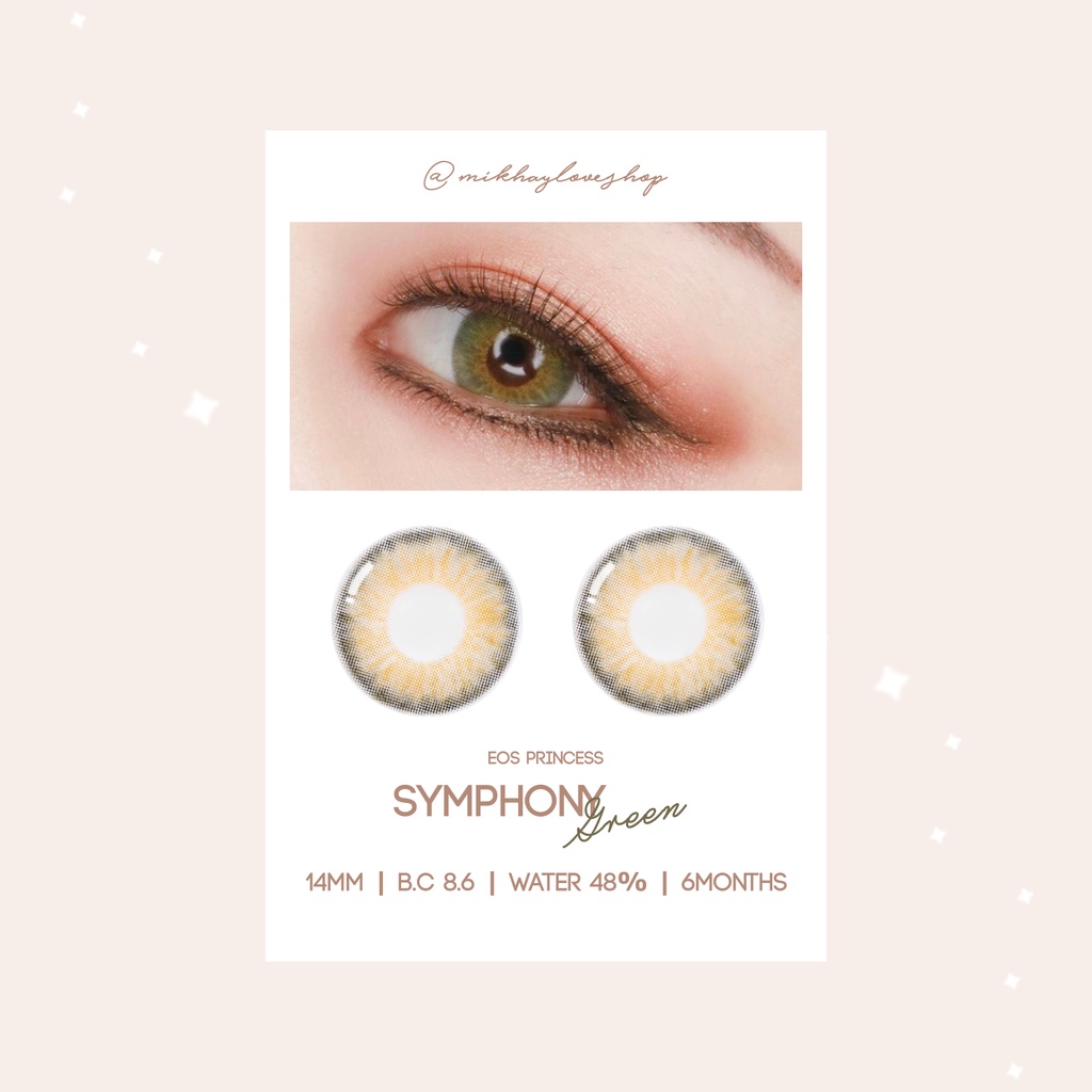 MIKHAYLOVESHOP Softlens Symphony 3con Green | EOS Princess