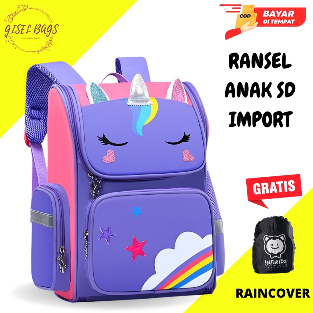 GB-Tas ransel anak perempuan SD tas ransel anak import tas ransel anak karakter lucu