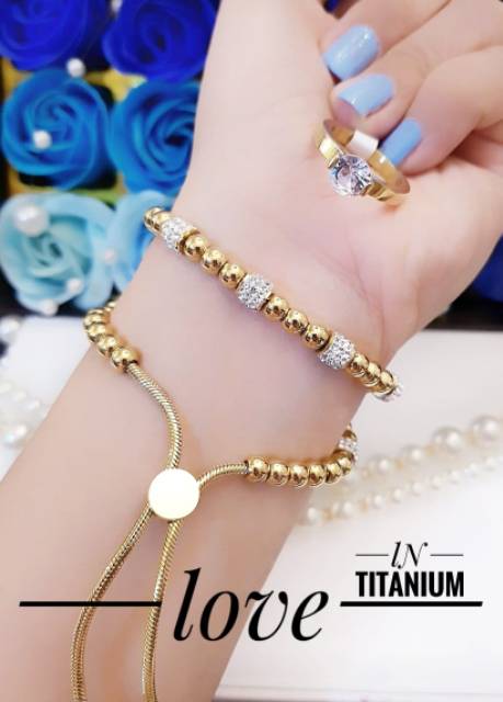 Titanium set perhiasan 2949j