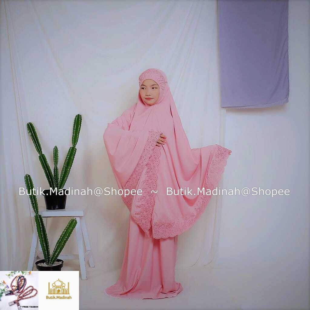 BUTIK.MADINAH MUKENA ANAK TANGGUNG (8-13 TAHUN) PASTELEENA BY SITI KHADIJAH DALANOVA