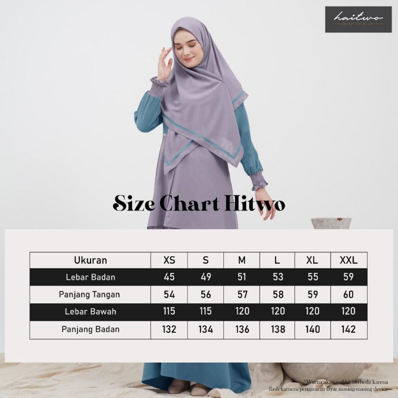 Gamis Haitwo Cresedia 016 By HAITWO set Hijab Segi4 Terbaru