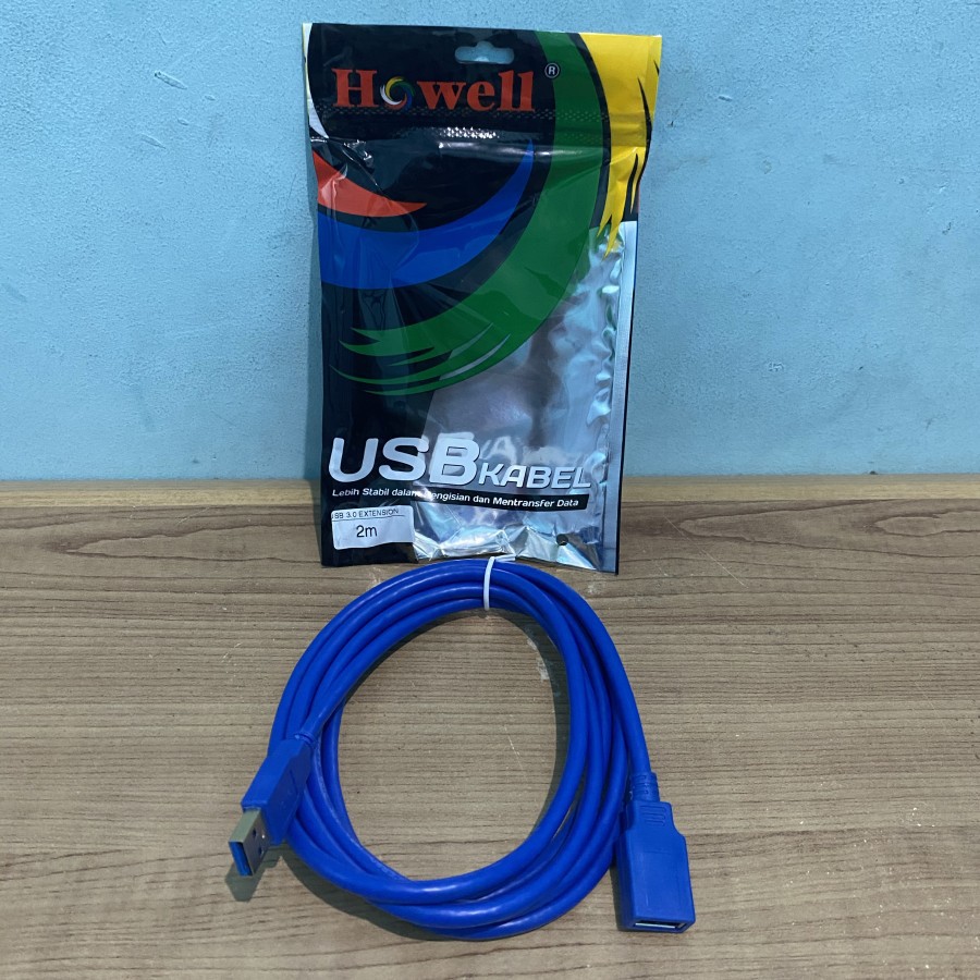 Kabel USB 3.0 Extension 2M - USB Extender Perpanjangan 2 Meter Howell