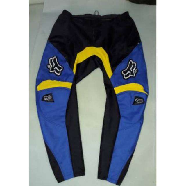 Celana trail biru kuning fox