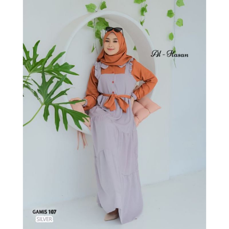 GAMIS SET PASHMINA 107 BY AL-HASAN COLLECTION/ GAMIS AL-HASAN/ GAMIS 107 BY AL-HASAN/ READY SIAP KIR