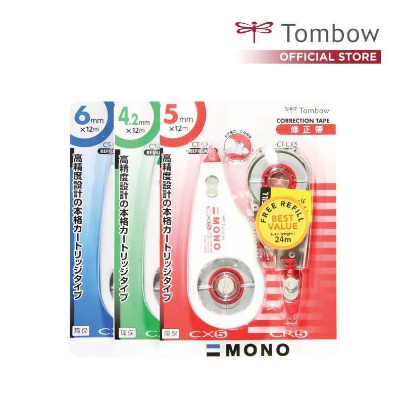 

Correction Tape Tombow CT-CX4CR4 / CT-CX5CR5 / CT-CX6CR6 ORI