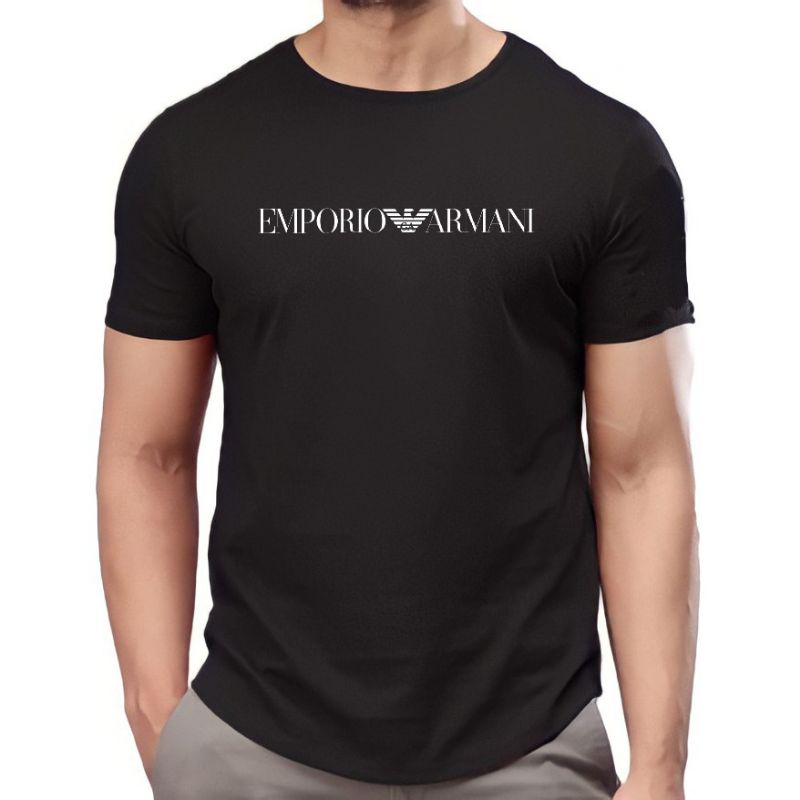 Hokyshop92 Kaos Distro Pria Emporio Arman Lengan Pendek Tshirt Oblong Lelaki Dewasa Cod