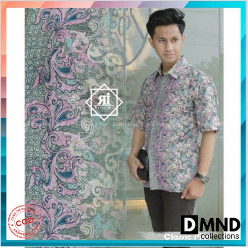 KEMEJA BATIK PRIA/KEMEJA BATIK TANGAN PENDEK/KEMEJA BATIK TERLARIS