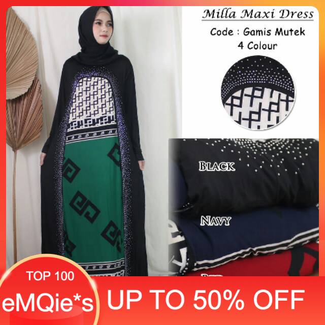 TERLARIS ABAYA GAMIS JERSEY PAYET MUTIARA FULL MUTEK  LD 100 110 120 130 140  SUPER JUMBO MURAH PEST