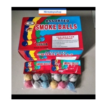 Kembang api bola asap smoke ball ISI 6 PCS MAINAN ANAK