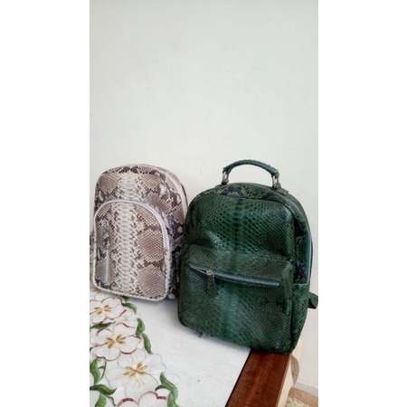tas kulit ular ransel