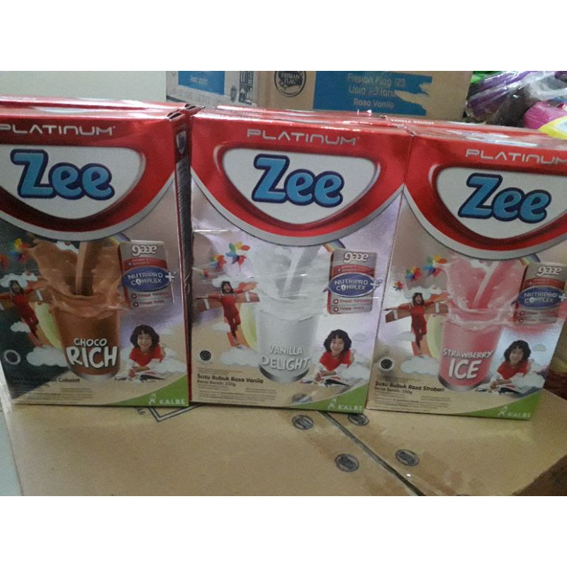 susu ZEE PLATINUM 350gr cokelat vanila strawberry